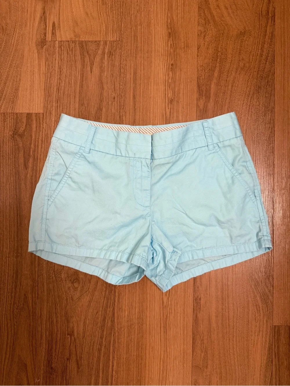 J. Crew Light Turquoise Blue Cotton Chino Shorts